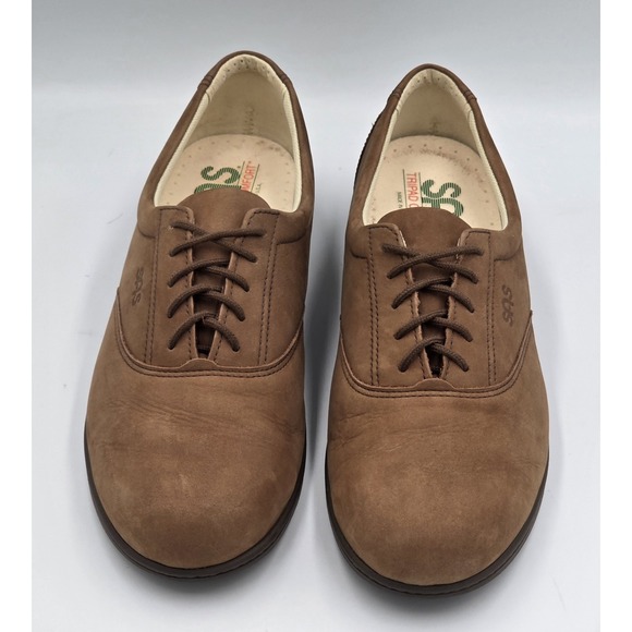 SAS Whisper Walking Oxford Womens 9 N Brown Suede Lace Up Tripad Comfort Shoes. - Picture 3 of 13